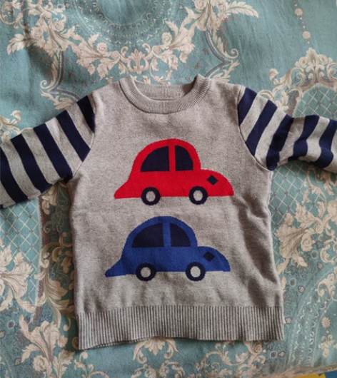 儿童针织棉线毛衣 衣长39 胸围75 尺码...