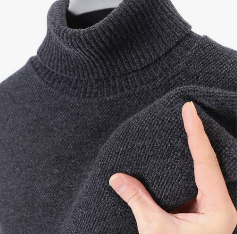 花花公子毛衣男高领加绒加厚保暖上衣韩版中青...