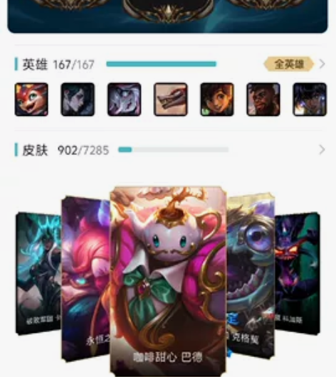 英雄联盟全英雄号，基本每个英雄都有皮肤后续...