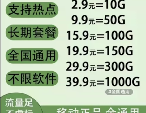 关注免费送，全国纯流量，联通 移动 广电 ...