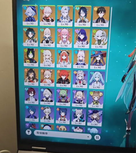 原神60级号，二十几个金，一命水神，2+1...