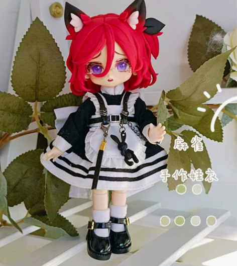 ◆影兔◆一套包邮 ob11战斗女仆装 麻雀...