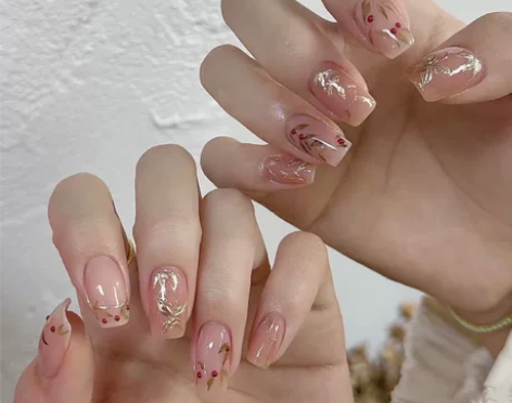 相思红豆 新款穿戴甲 新中式红豆 手绘魔镜...