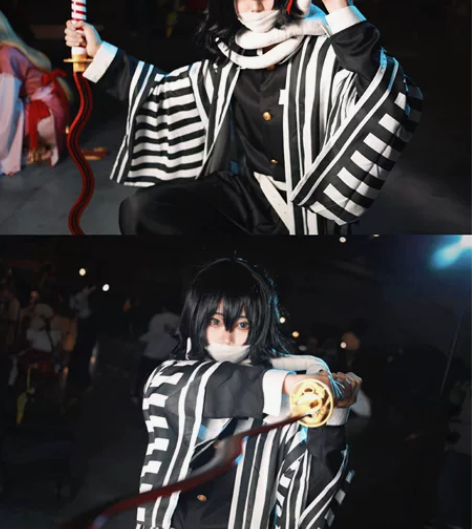 高品质蛇柱伊黑小芭内cos服鬼灭之刃蛇柱c...