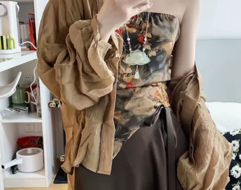 国风新中式改良三件套女夏汉服国风禅意素衣穿...