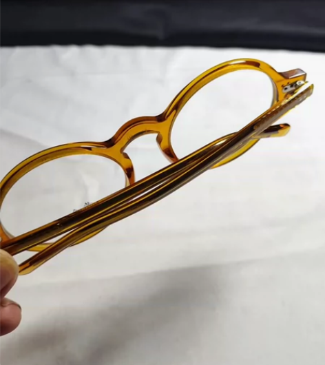 高档手制镜框，赛璐璐黄金柏眼镜架，内径52...