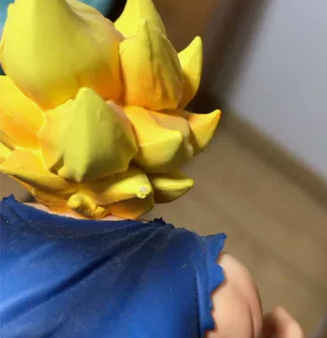 正版七龙珠手办，孙悟空爆气，无盒，后面头发...