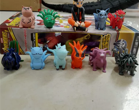 一套11款火影忍者Q版尾兽 旋涡鸣人 九尾...