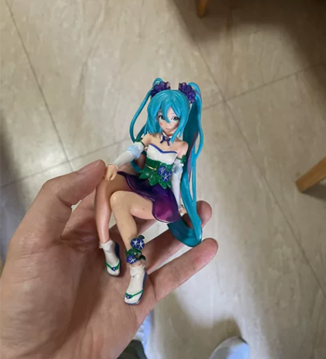 牵牛花初音手办miku 泡面压坐姿机箱车载...