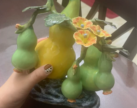 五福临门摆件全新，后面一点微瑕，119包邮...