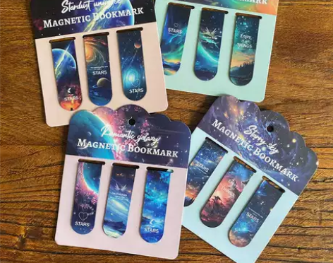 创意磁性书签星空宇宙星球学生用文具可爱卡通...