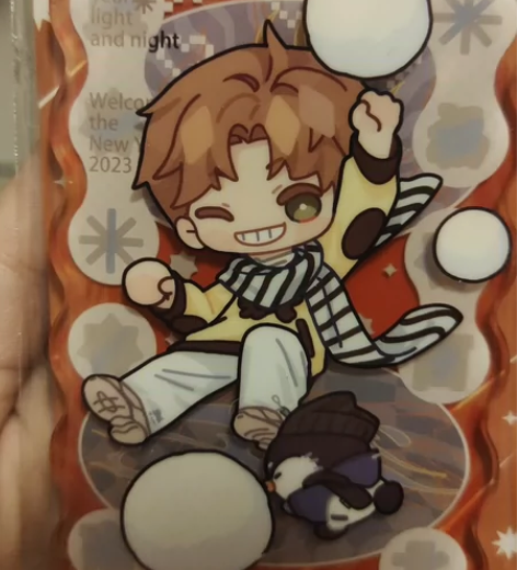 出夏鸣星小set 冬日庆典挂件x1撕了膜无...