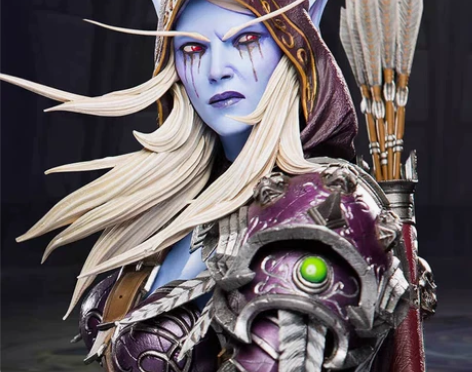 暴雪官方魔兽世界,希尔瓦娜斯雕像,原箱原盒...