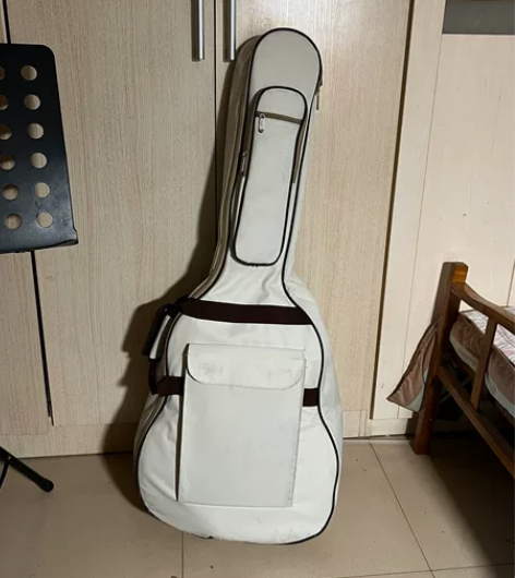 吉他防水 双肩包 加厚防撞 米白色 40-...