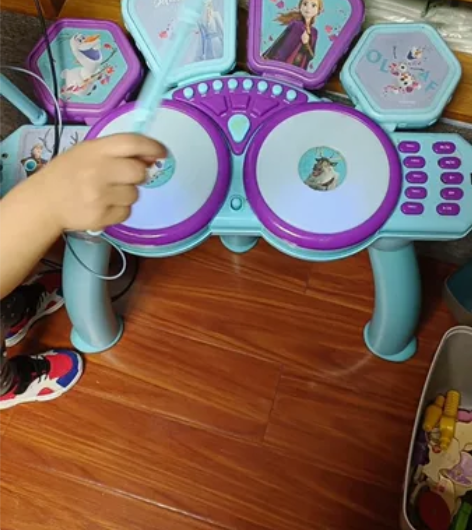 迪士尼儿童架子鼓全套1_4岁男女宝宝敲打鼓...