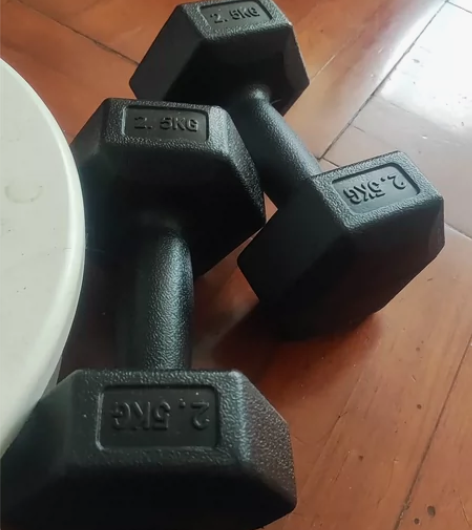 出5公斤一对哑铃 一对=图上两个 单个2....