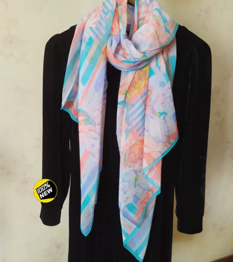 全新两款180×90cm百分之百桑蚕丝乔琪...