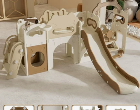 【高能价】滑滑梯室内家用儿童3到10岁可折...