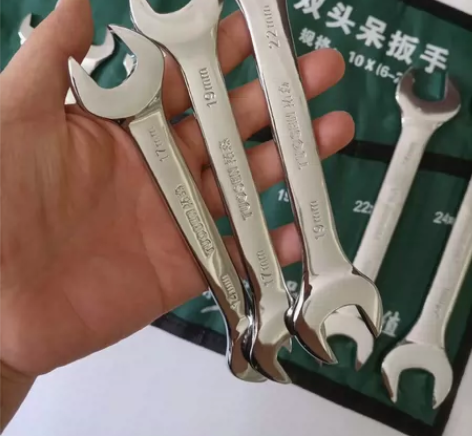 双头呆扳手套装开口扳手汽修工具8-10呆扳...