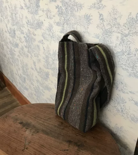 latesummer羊毛小包 条纹羊毛花呢...