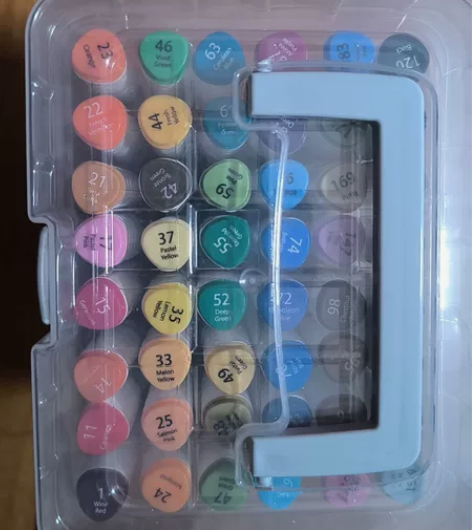 得力48色双头彩色马克笔，全新未用，包邮 ...