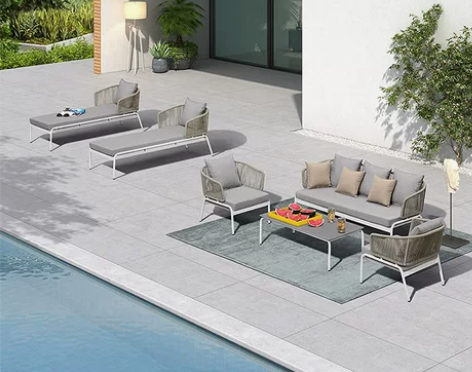 户外沙发庭院酒店家具花园藤椅组合北欧休闲藤...