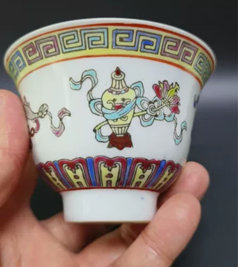 硬彩八宝杯 硬彩八宝碗 八宝二钢杯 型号：...
