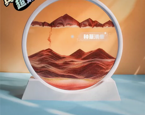 【全新包邮】3D流沙画沙漏摆件创意解压桌面...