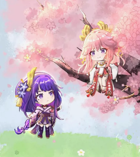 「接稿约稿」双人Q版小人 新人接稿价格不贵...