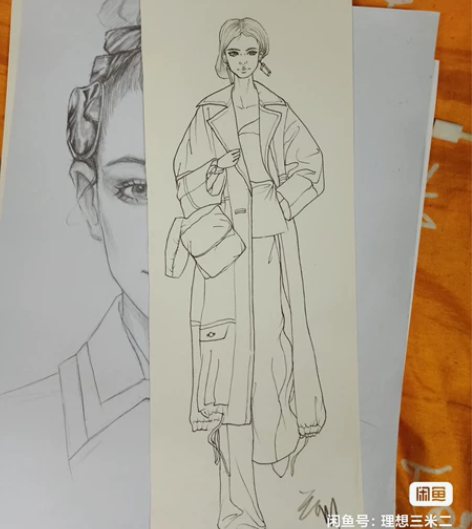 接服装设计类线稿~ 现在是学生，有需要但自...