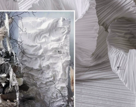 服装白色面料 黑白三宅一生压褶可塑百褶褶皱...