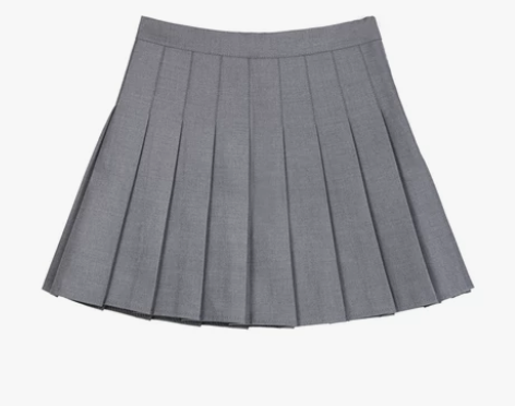 灰色百褶裙女 全新 没穿过 处理闲置褶皱和...