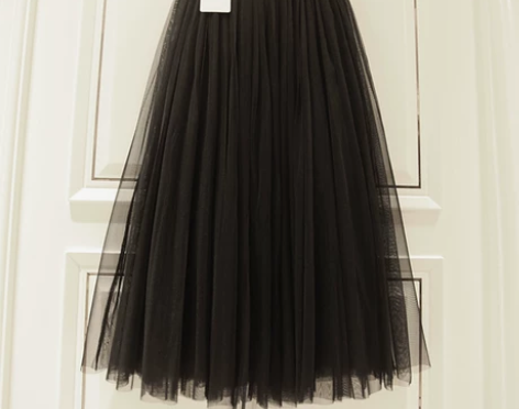 春夏季2024新款蓬蓬网纱裙半身裙子百褶中...