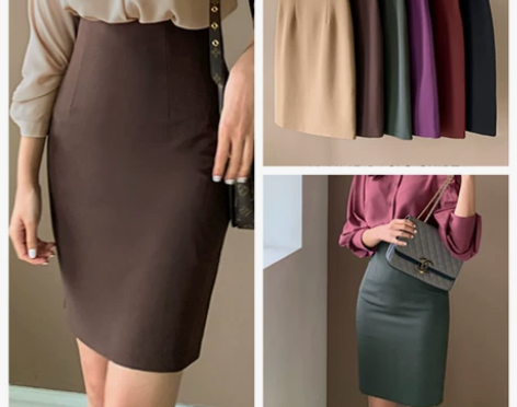 高腰半身裙包臀H型一步西装裙职业通勤OL秋...