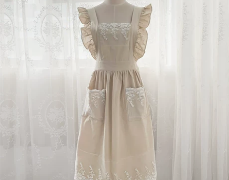 纯棉围裙家用厨房全棉大码背带烘焙美甲无袖定...