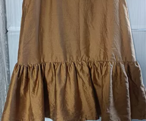 极简江南风褐色垂感a字裙，几乎全新 实物颜...