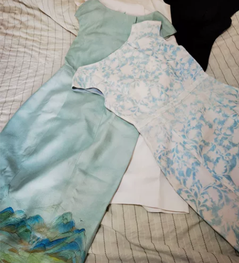 港风正绢通勤连衣裙 全新 之前很迷这款让裁...