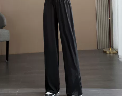 冰丝阔腿裤休闲裤女夏季薄款宽松直筒凉凉防蚊...