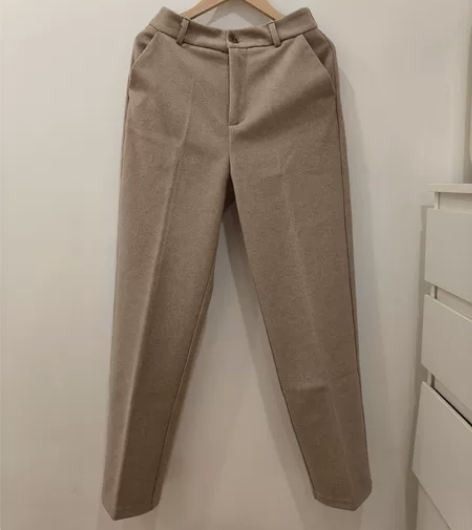 大喜自制 铅笔裤 粗腿救星 高妹版 燕麦色...