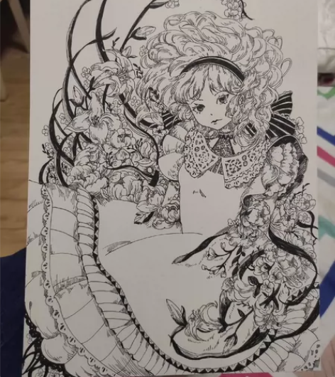 A4黑白装饰画 线语集临摹  手绘 感兴趣...