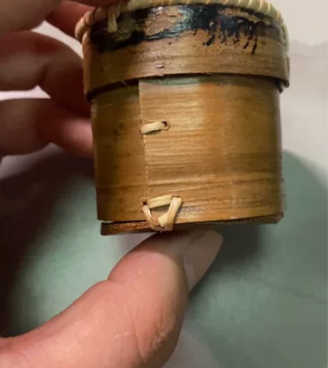 藤编荫皮小收纳盒 尺寸：盖直径：4.8cm...