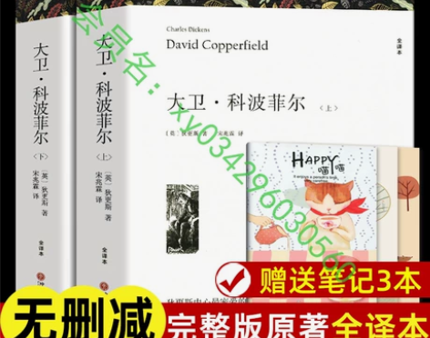 上下2册无删减 大卫科波菲尔 原著正版完整...