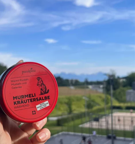 Puralpina 瑞士药房土拨鼠油热敷膏...