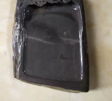 端砚，坑仔岩树桩型实用砚台，13－9－2....