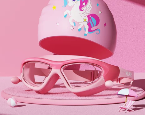 【狂欢价】儿童游泳眼镜防水防雾高清泳镜泳帽...