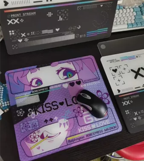 全新电竞钢化玻璃鼠标垫非光伏布纹玻璃 硬质...