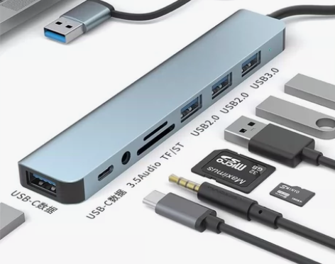 TYPEC拓展坞USB3.0双口扩展坞分线...