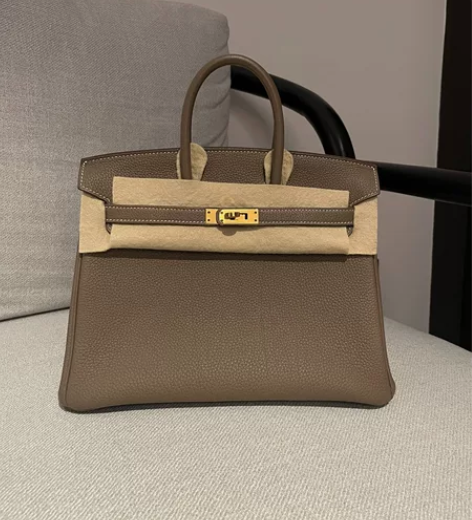 ?爱马仕birkin25 bk25大象灰金...