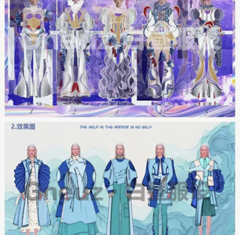服装设计稿【服装效果图  款式图 设计草图...