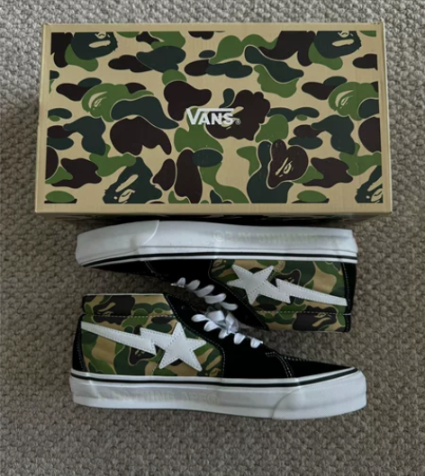 Vans Bape 联名 SK8 MID ...